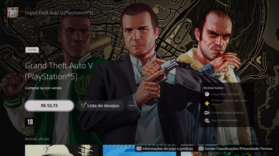 Quase nove anos após seu primeiro lançamento, GTA V chega sem perder o fôlego a sua terceira geração de consoles.