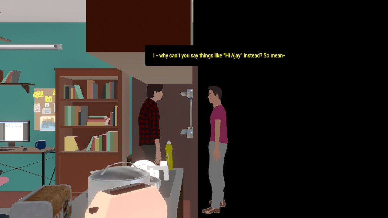 Sid e seu amigo Ajay, que está em um vazio preto na tela